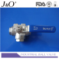 3way Ball Valve with Mounting Pad 1000wog